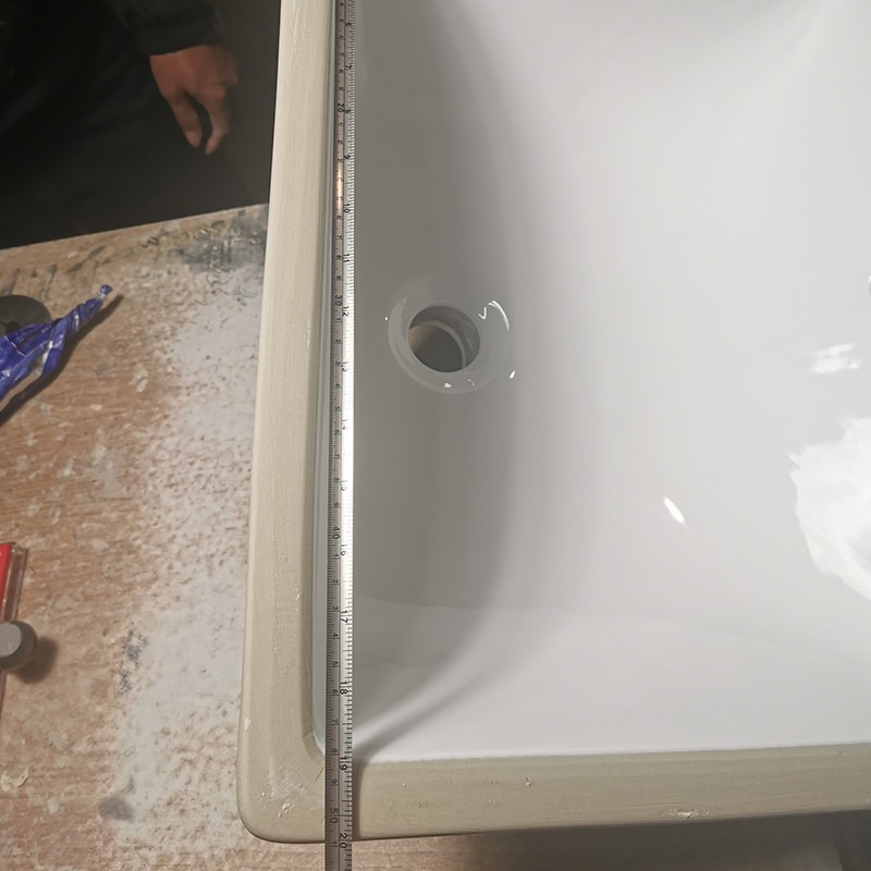 Stains Resistant Ada Bathroom Sink 17" Rectangular Undermount Bathroom Sink 500mm