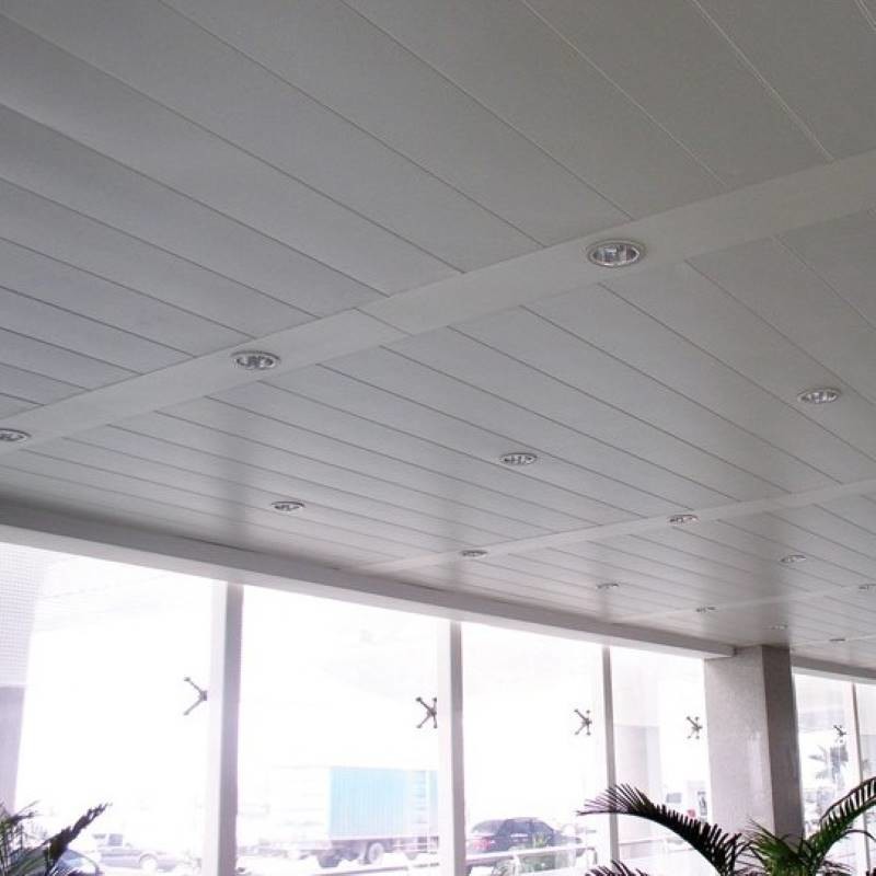 Fireproof S Strip Aluminum Metal Ceiling 600mm Width For Shopping Mall