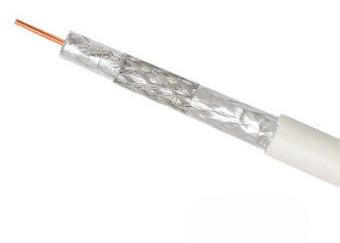 Rg6u Coaxial Cable 75 Ohm , Tri - Shield Satellite Coaxial Cable Foam PE