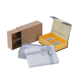 Butterfly Ribbon Clamshell Sliding Drawer Box Cardboard Gift Boxes With Lids