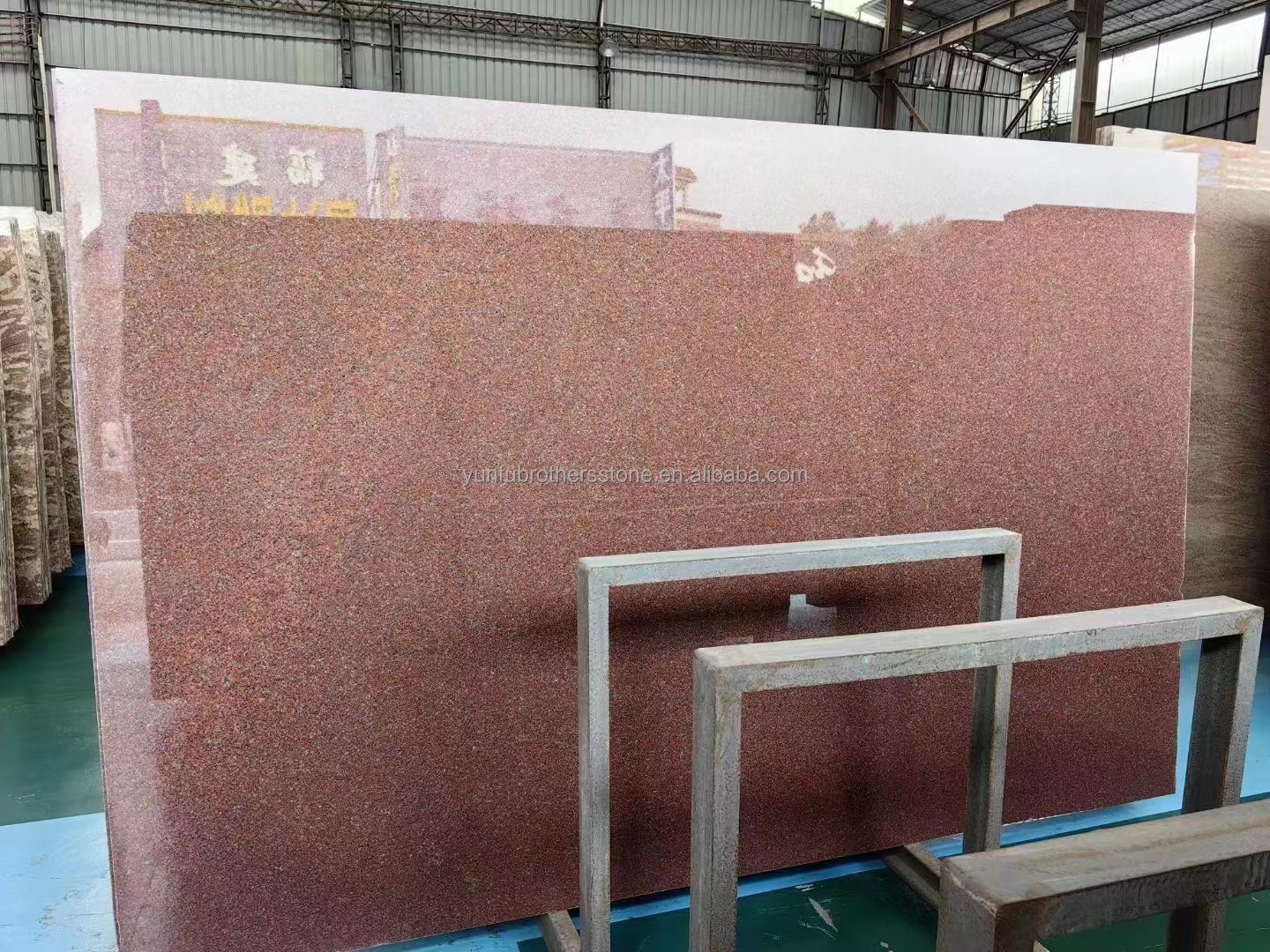 Modern India Red Granite Slabs for Exterior Interior Wall Stones and Door Frame Honed Surface