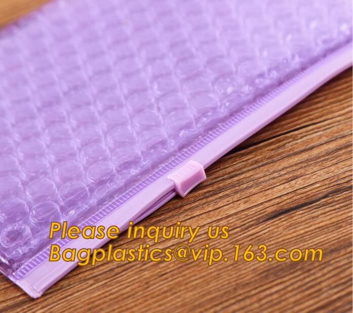 air mail metallic holographi rose gold bubble padded mailer / Zip lockkk bubble bag/ slider bubble bag,Holographic Factory