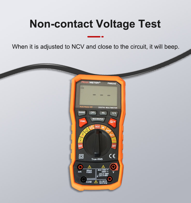 Auto Range Photovoltaic 1700V Digital Multimeter Relative Measurement MAX/MIN/PEAK Multimeter