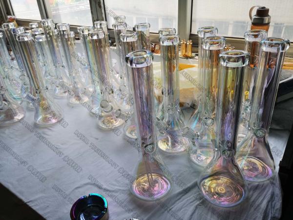 Glassware Rainbow Color Coating Machine, Glass amber color coating, TiO rainbow