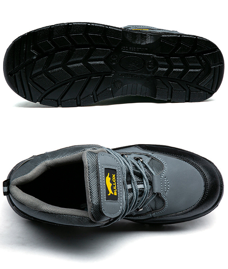 Oxford Cloth Security Boots Men PU Injection Sole Steel Plate Anti Proof Work For Mens