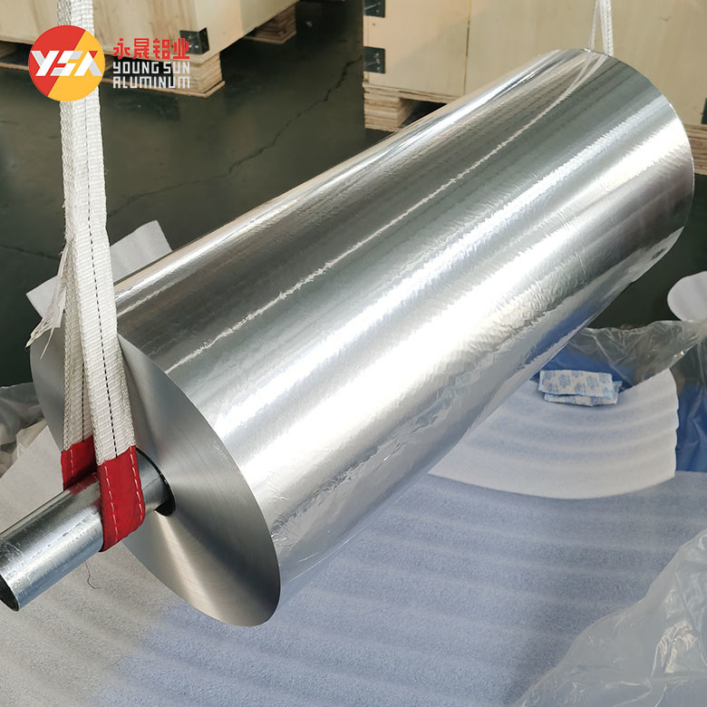 10 - 20 Microns Aluminum Foil Jumbo Roll Heat Resistant Wooden Package
