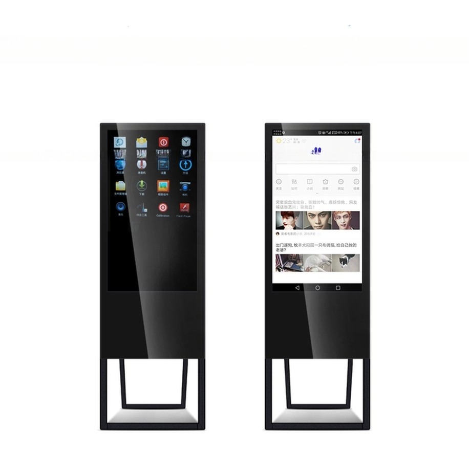 Portable Free Standing 43" inch LED LCD WIFI network Android advertising board signage menu board