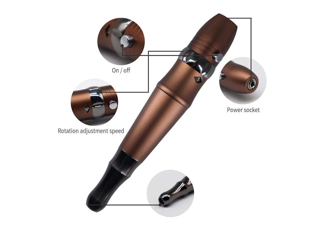 DC10V 1A Permanent Makeup Tattoo Kit Tatoo Gun For Eyebrow Trimming