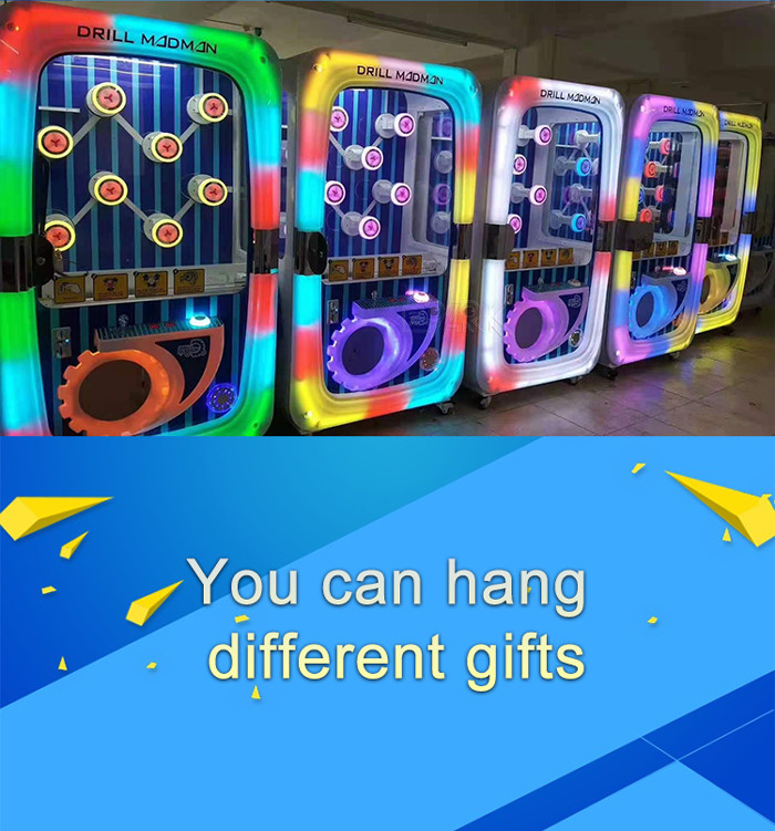 Key Master Coin Operated Prize Vending Gift Game Machine Drill Madman