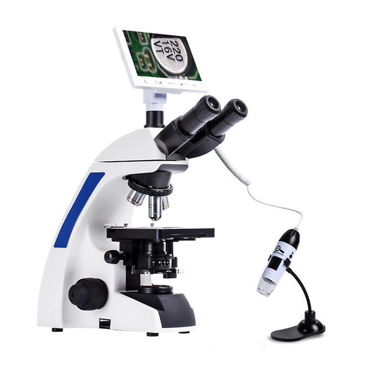 40-1000X Continuous Zoom Three-Eye Microscope with Definition Stereoscopic LED Display