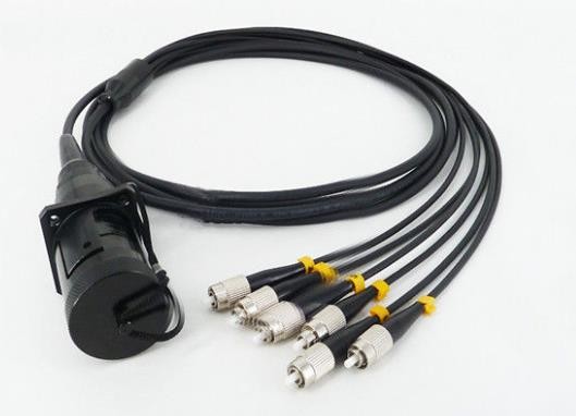 Military Field Fiber Optic Cable Assembly Optic To LC/SC/ST/FC Cable Connector 2/4/6 Fibers