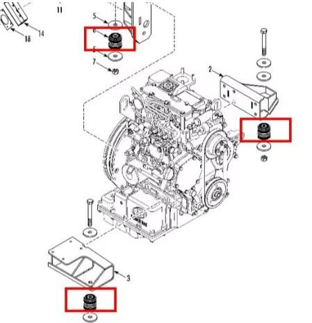Aftermarket Alternative Thermoking Spare Parts 93-0577 Engine Mount - vibration for Thermo King T Series Sub Engine Unit