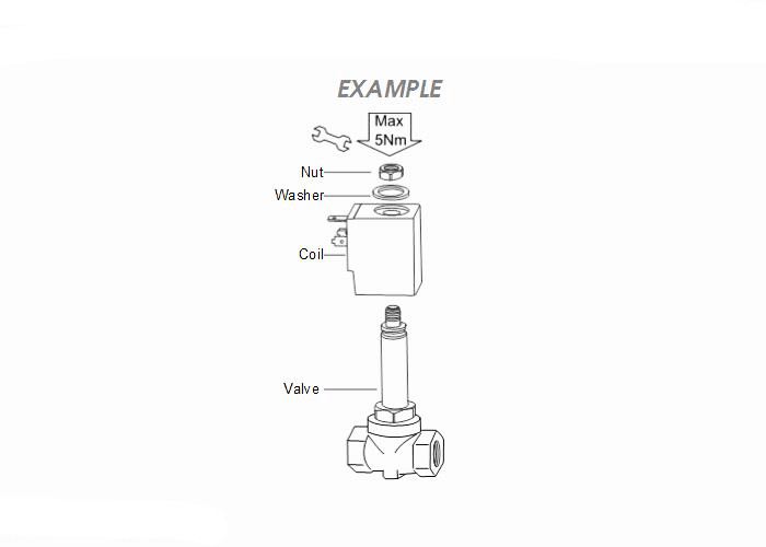 Silvery Solenoid Valve Part 2 / 2 Way With Brown Blue Transparent Connection