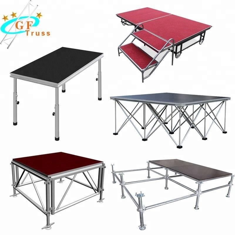 ROHS Square Adjustable 4 Legs Aluminum Stage Platform