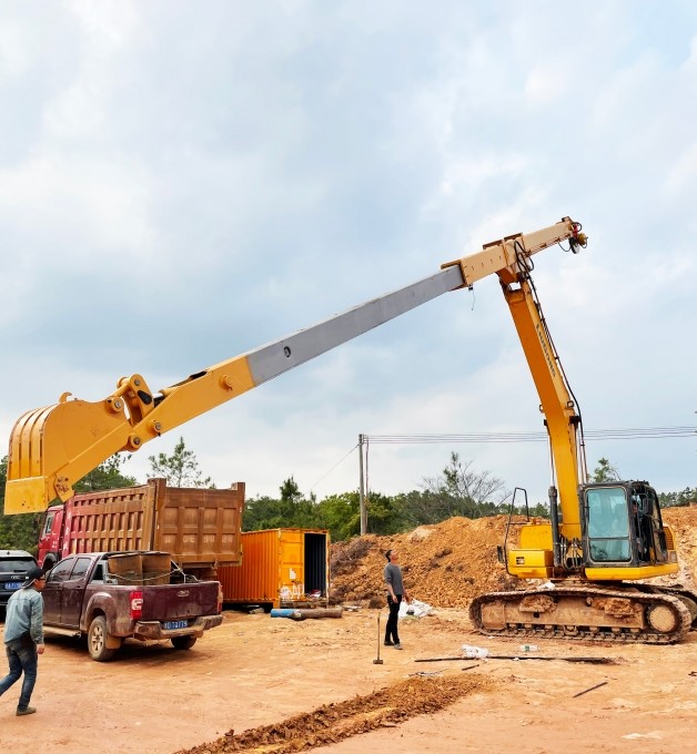 Excavator Telescopic Arm Telescopic Boom With Standard Bucket For Digging