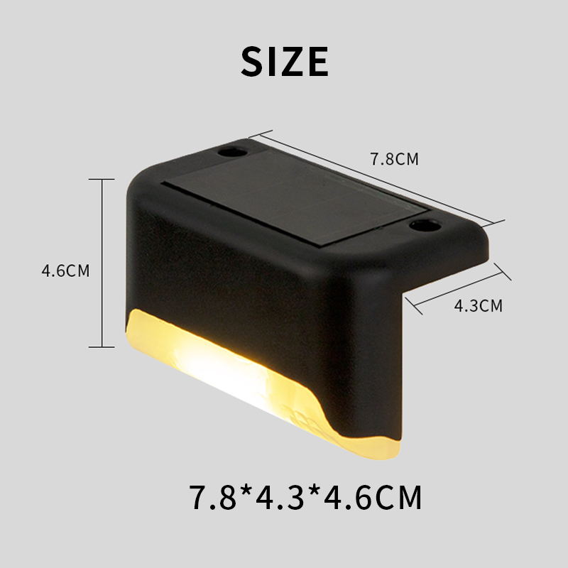 Water Resistant Color Changing Solar Fence Lights for Yard, Patio, Stairs, Deck