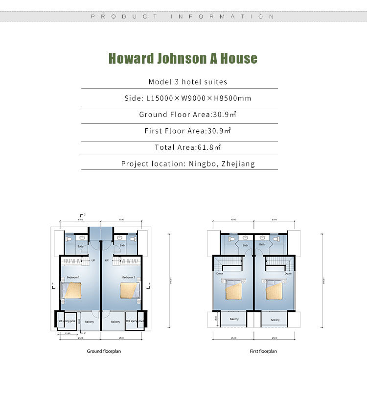 prefabricated cabins lodges with hot tubs Light Steel Framing chalet prefab Wooden House Resort Bunglalow