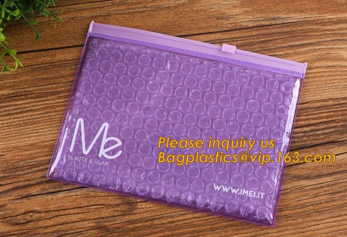 air mail metallic holographi rose gold bubble padded mailer / Zip lockkk bubble bag/ slider bubble bag,Holographic Factory