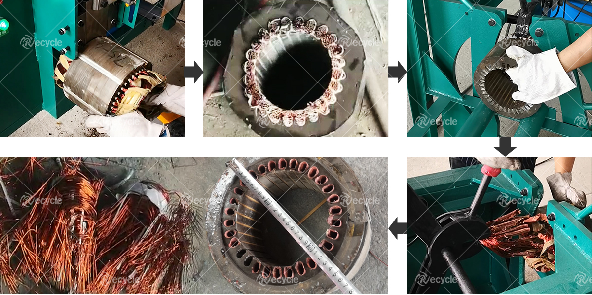 Recycling Scrap Used Car Motor with Advanced Electric Waste Aluminum Motor Stator