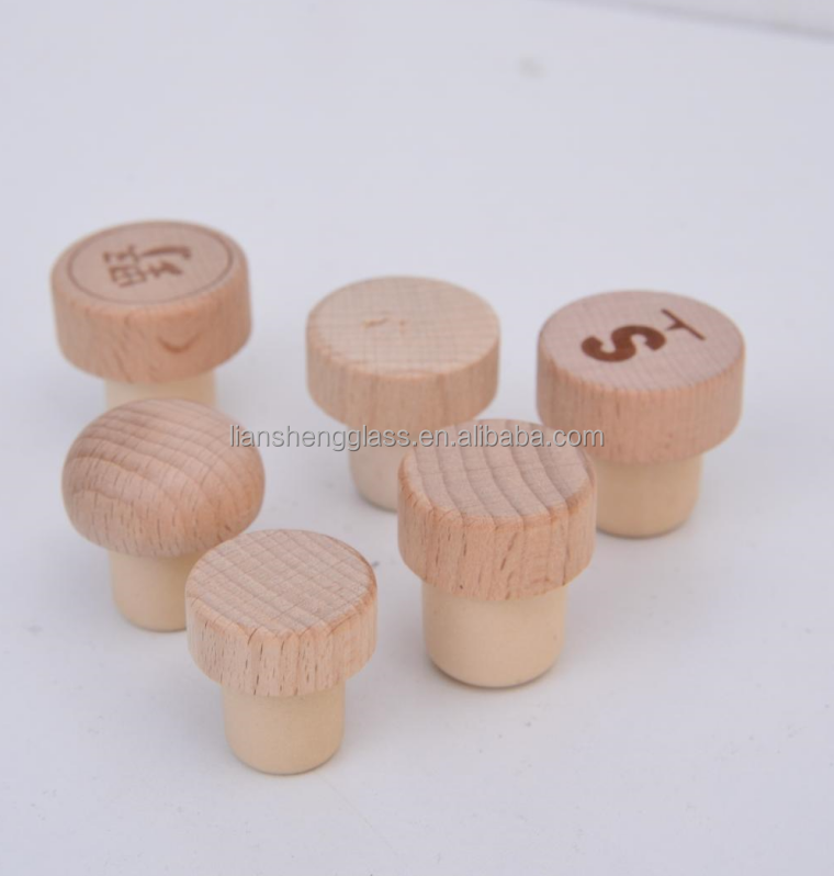 Wood Synthetic Wine Cork T Plug Cork Lid For Sealing Glass Bottles