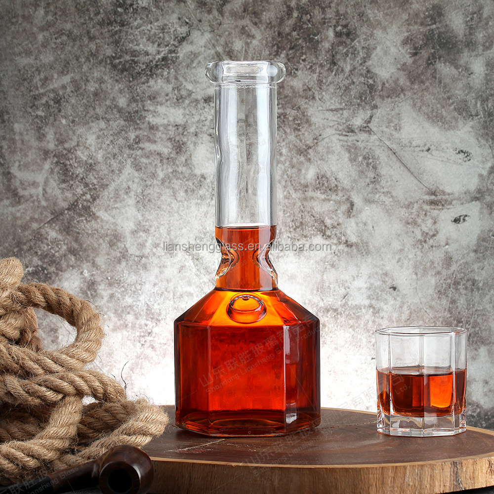 Rubber Stopper Sealing Type Glass Bottle 750 ml for Brandy Shape Wine