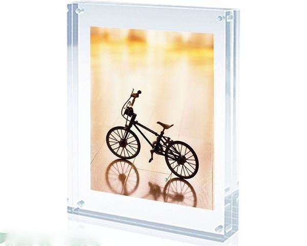Transparent Acrylic Magnetic Photo Block, Magnet Connecting Acrylic Photo Frame