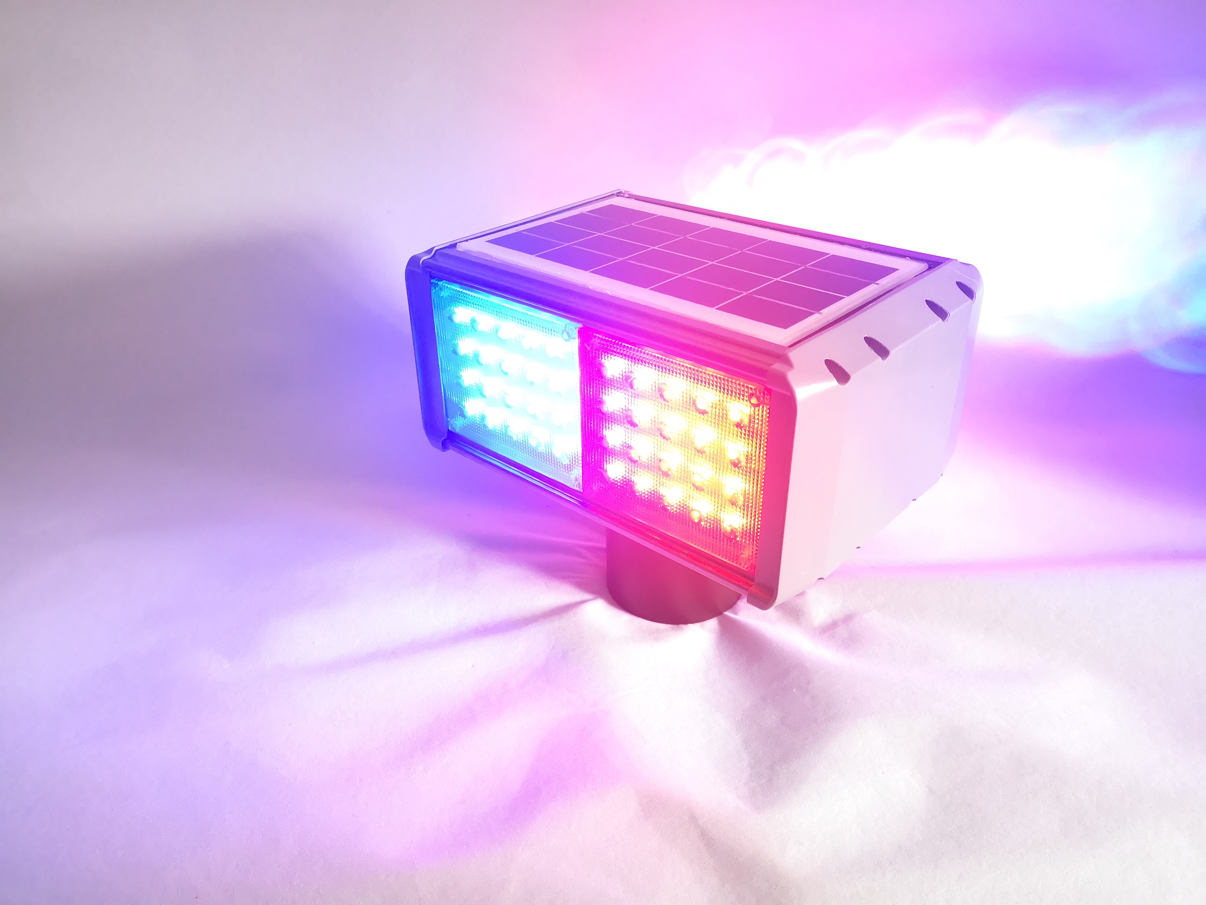 LED Solar Barricade Warning Light For Road Construction
