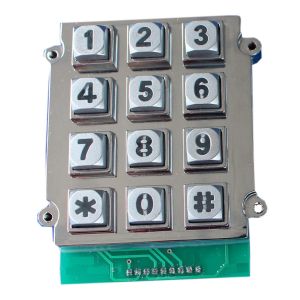 Ruggedized Backlit 12 Keys Keypad Vandal Resistant Keypad Dot Matrix