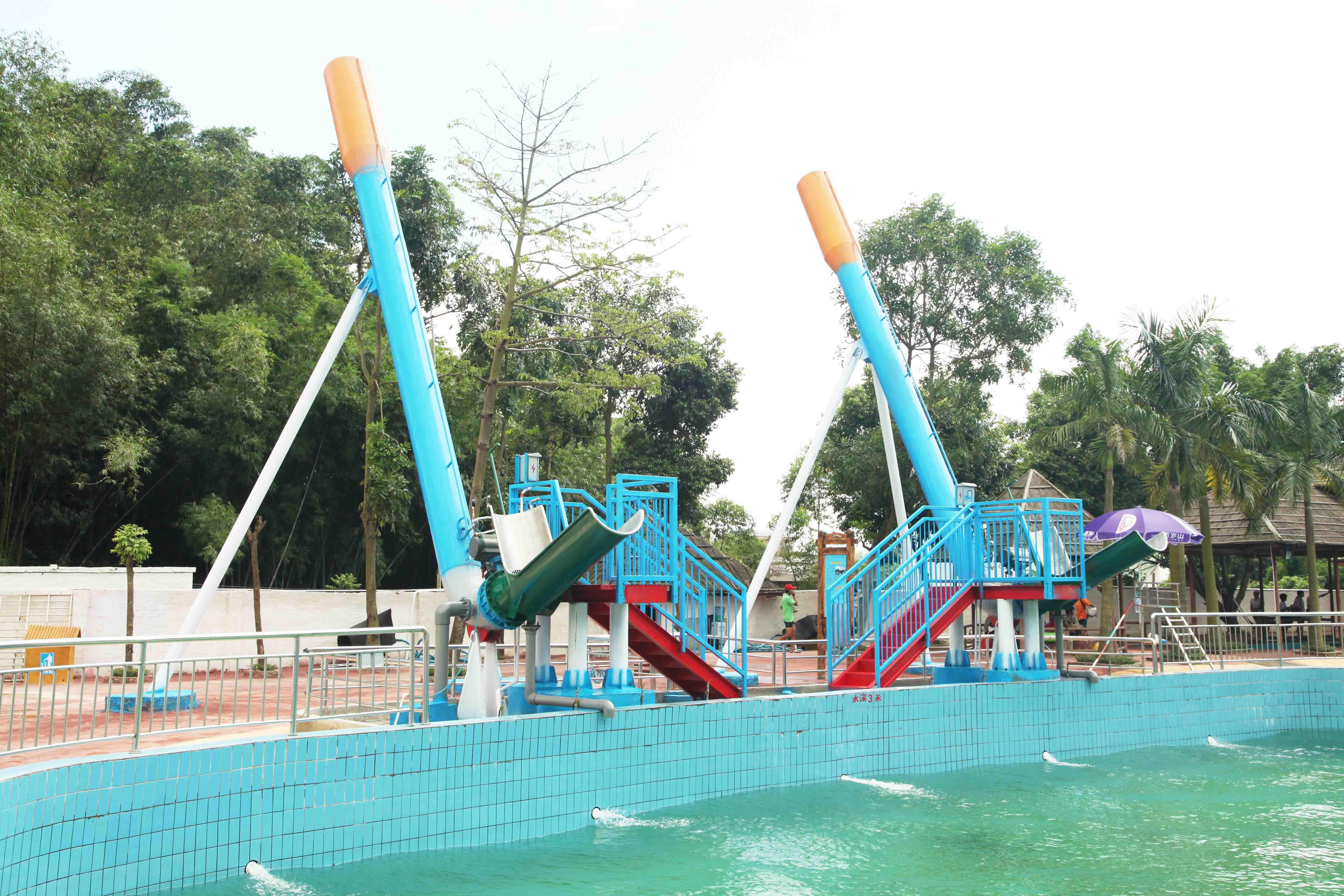 Commercial funny free fall fiberglass water slide for water theme parks