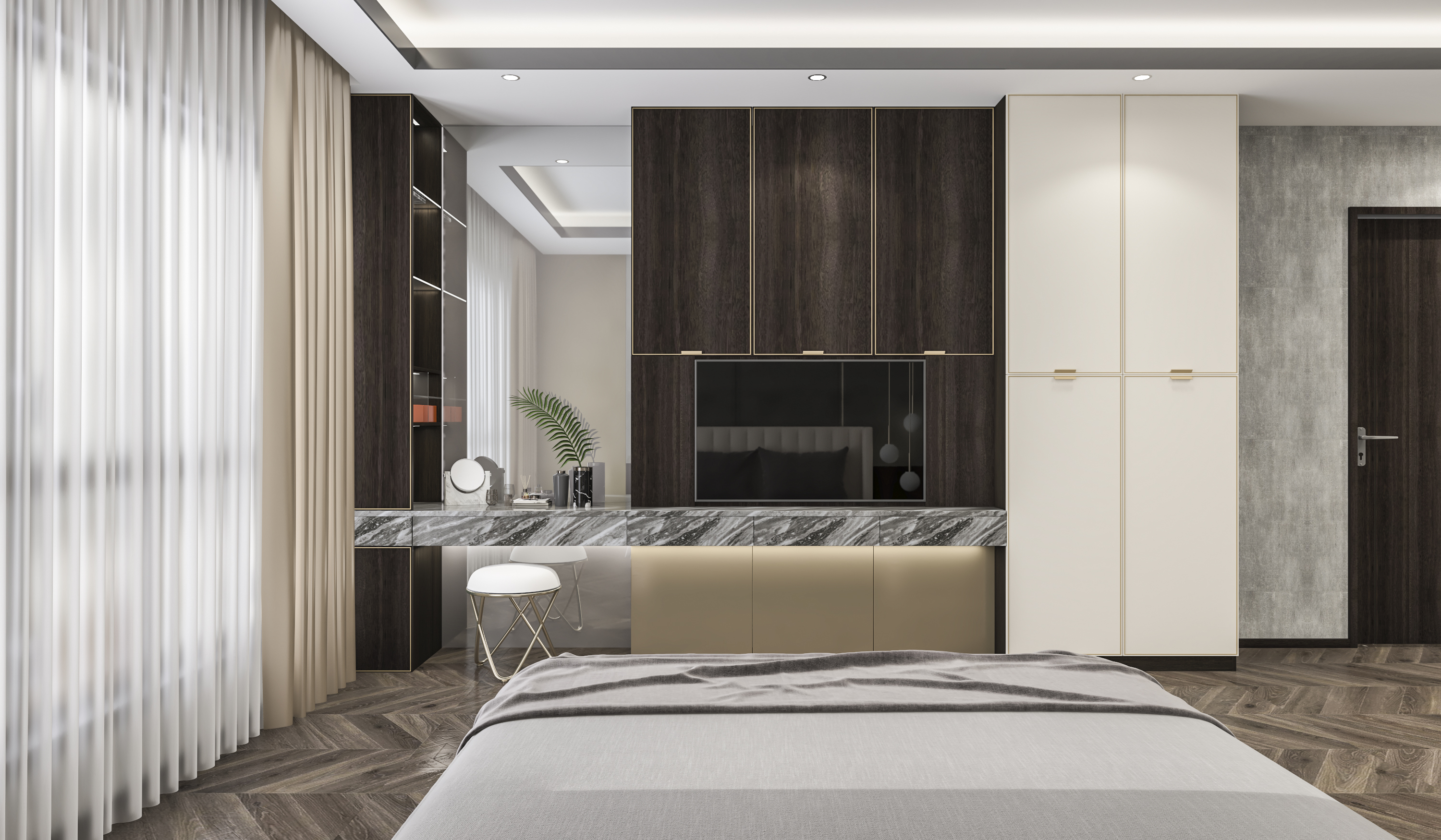 Exquisite Workmanship Wooden Wardrobe for Home Bedroom Customized Bedroom Furniture