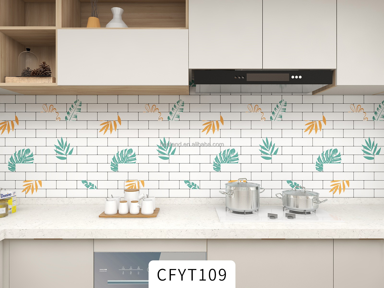 Self Adhesive Removable Decorative Tile Stickers for Wall Peel and Stick Moroccan Tiles Backsplash Waterproof Kitchen