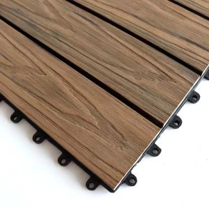 Grey 300 X 300mm WPC DIY Decking Moisture Proof Wpc Wall Cladding Interior
