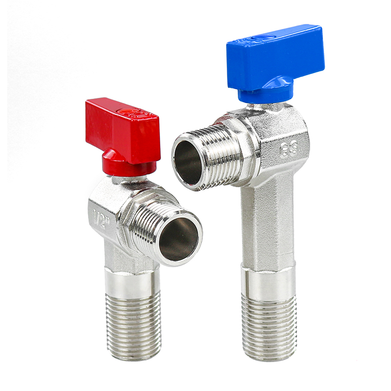 Multi Size 2 Way Angle Valve Copper Medium Pressure Chrome Plated