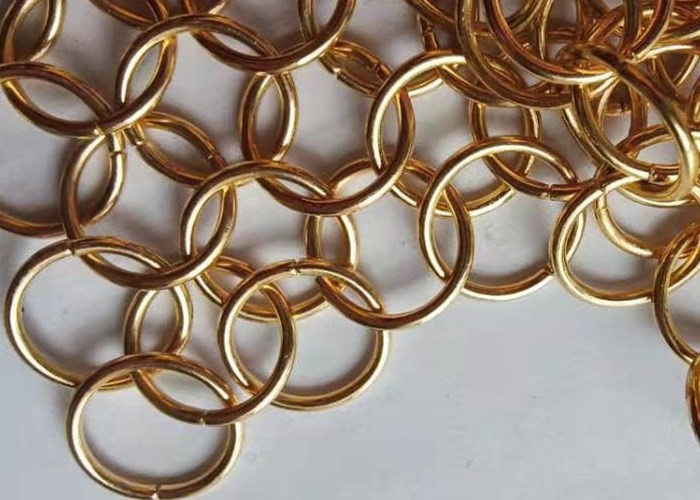 Stainless Steel Chainmail Ring 2.5mm Metal Coil Drapery For Lampshade