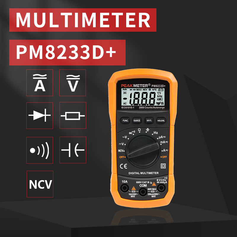 Electrical Portable Auto Range Digital Multimeter High Precision Multi - Functional