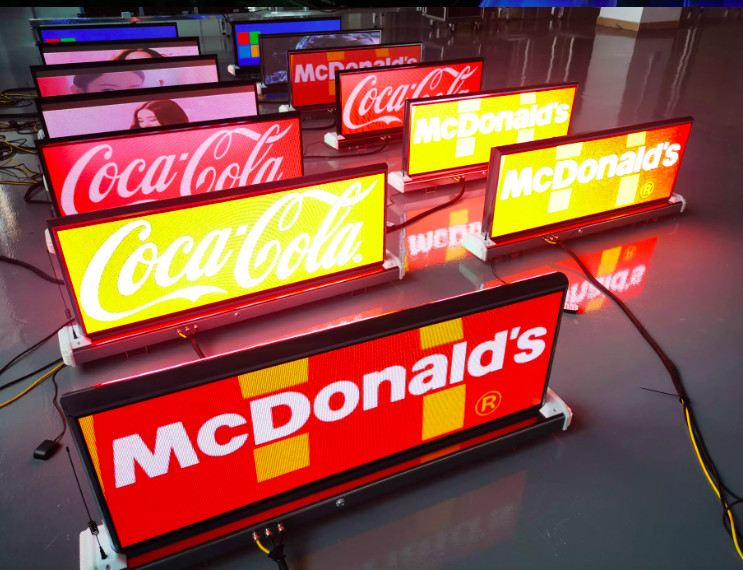 Outdoor Taxi Display Advertising Sign P5 Roof Led OEM
