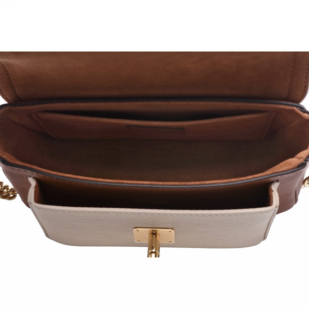 Grained Calfskin Designer Monogram Bag LV Lockme Tender Bag Brown