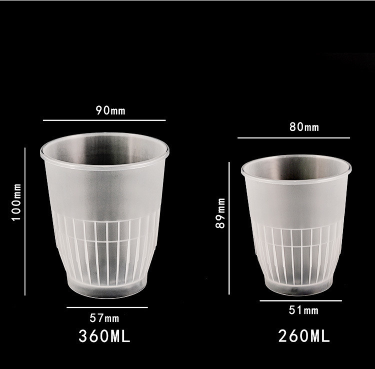 Eco Friendly Frosted PP Plastic Cups Heat Resistant Coffee Cup For Beverage Takeaway