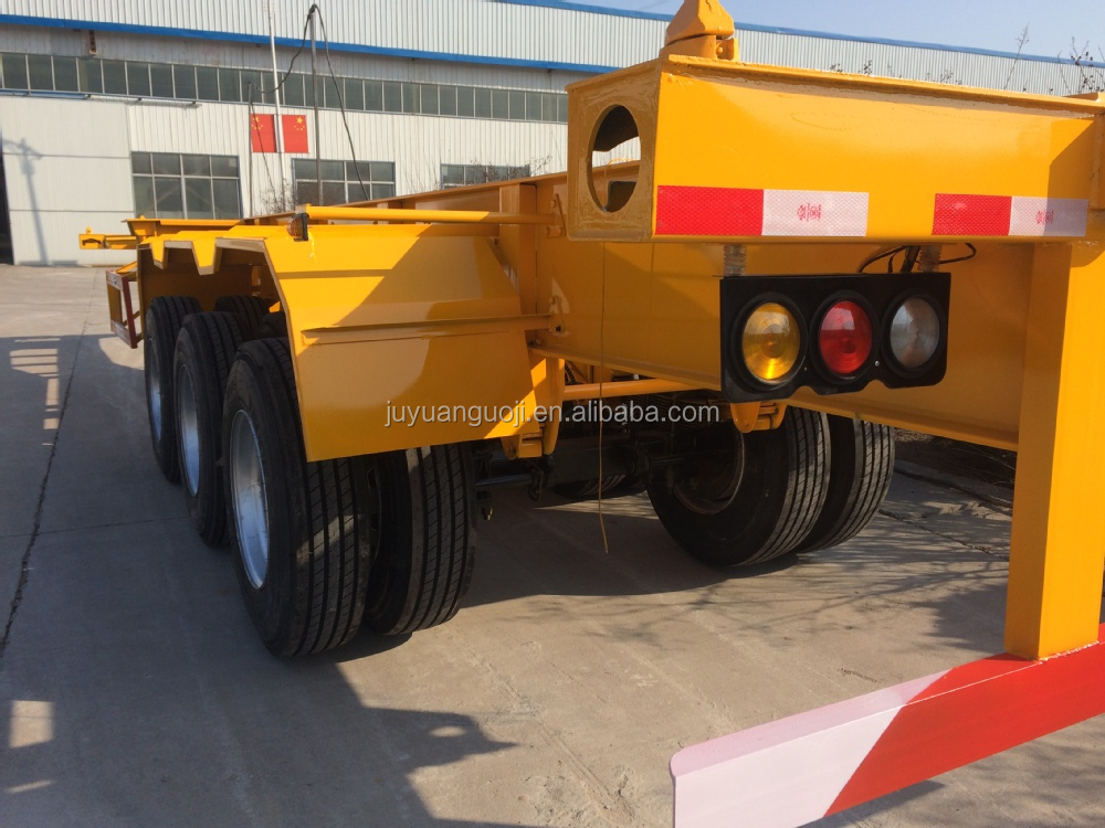 Custom Colors 20-60 Tons 2 3 4 Axles Skeleton Semi Truck Trailer 20ft 40ft Container Chassis Semi Trailer