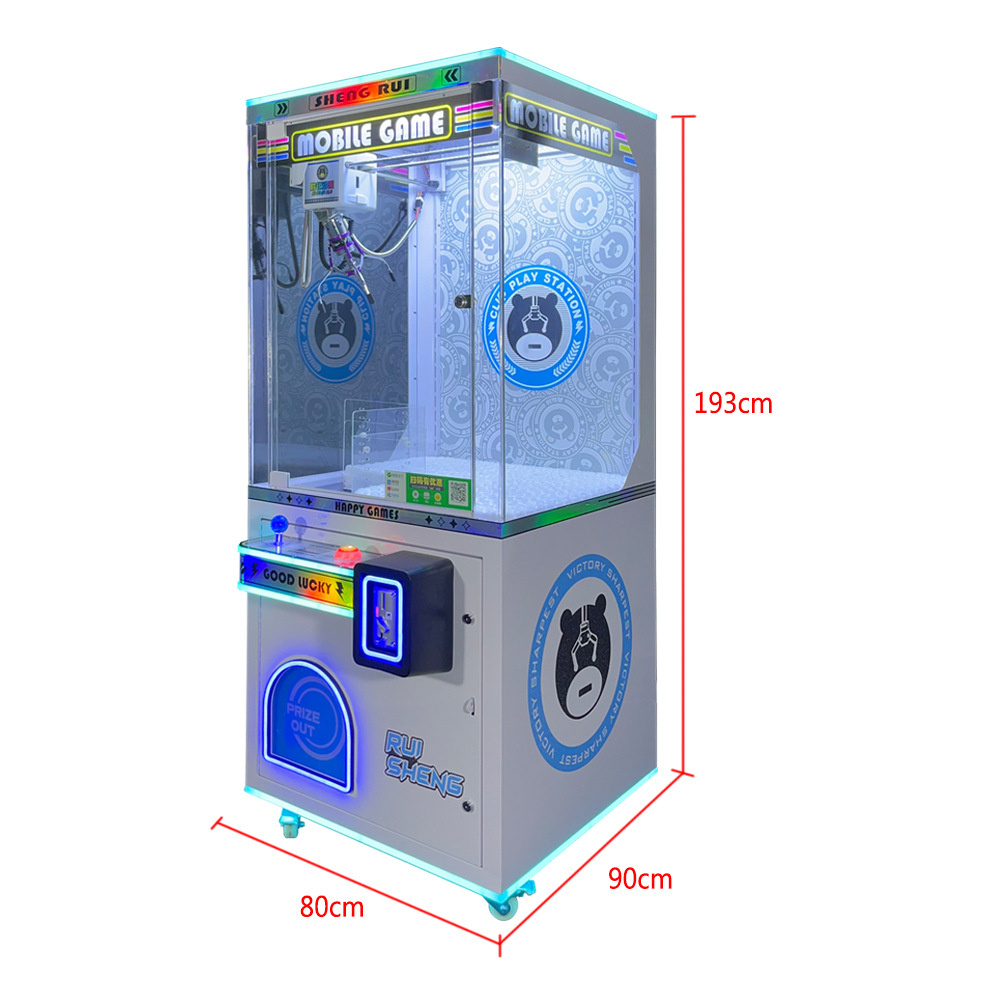 Automatic Clip Gift Game Machine Metal Acrylic Plastic Coin Operated Toy Crane Claw