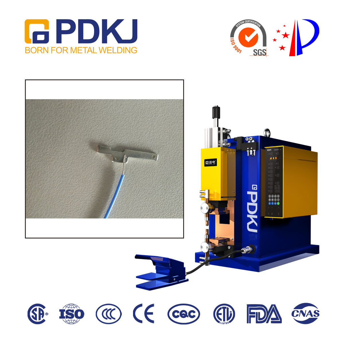 Desktop Intermediate Frequency Inverse DC Spot Welding Machine For Leadwire