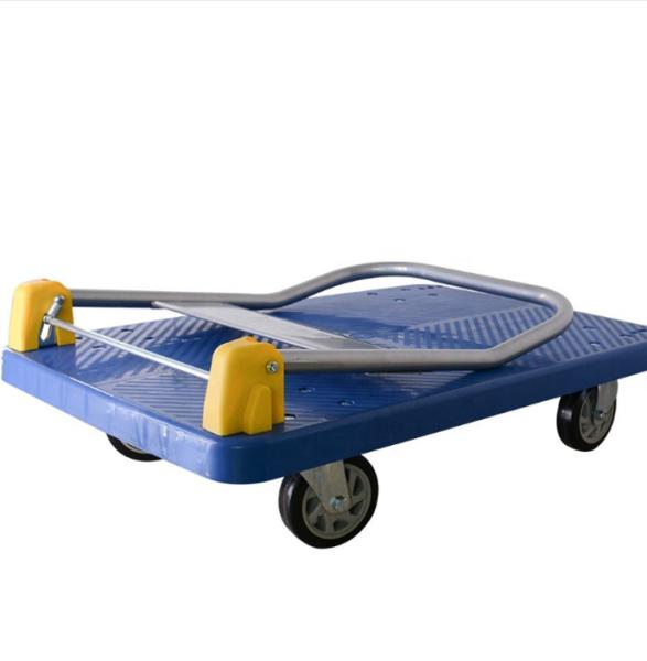 Quality 200kgs Loading Capacity Large Platform Heavy Duty Hand Truck Cart Folding With Brake and Swivel Wheels for sale