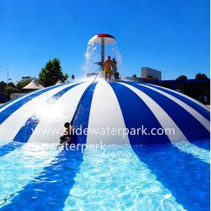 Water Park Children Pool Inflatable Bounce Ball With Mushroom Waterfall