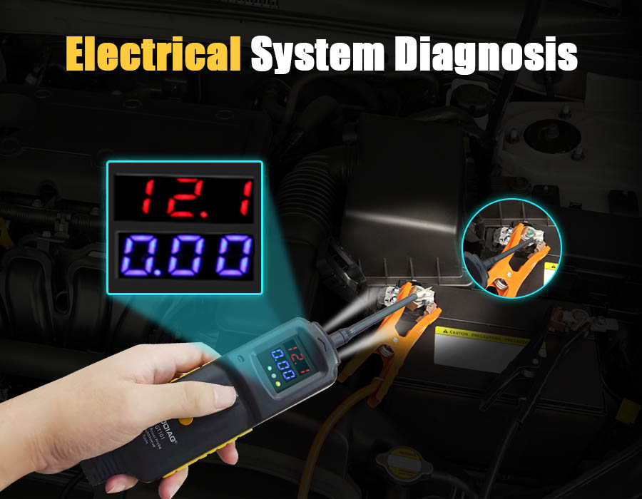 GODIAG GT101 Auto Electrical Tester For DC 6-40V Support Cleaning and Testing