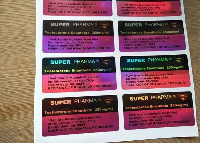 Rolls / Sheets Packaging 10ml Vial Labels Hologram Waterproof Durable