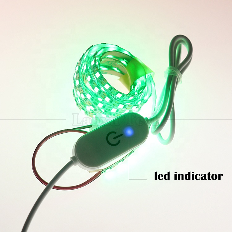 5V Touch Switch ON OFF Controller Stepless USB to Open Wires End Cable LED Dimmer for Led Strip Light Lamp