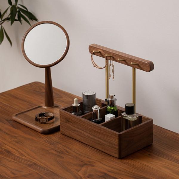 Solid wood key and accessories organizer living room desktop jewelry hook
