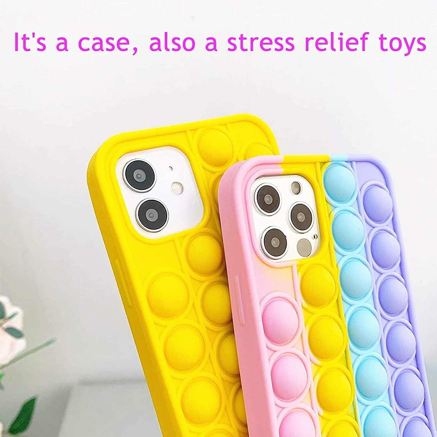 Anti Fall Designer Cell Phone Cases TPU Push Popit Mobile Cases