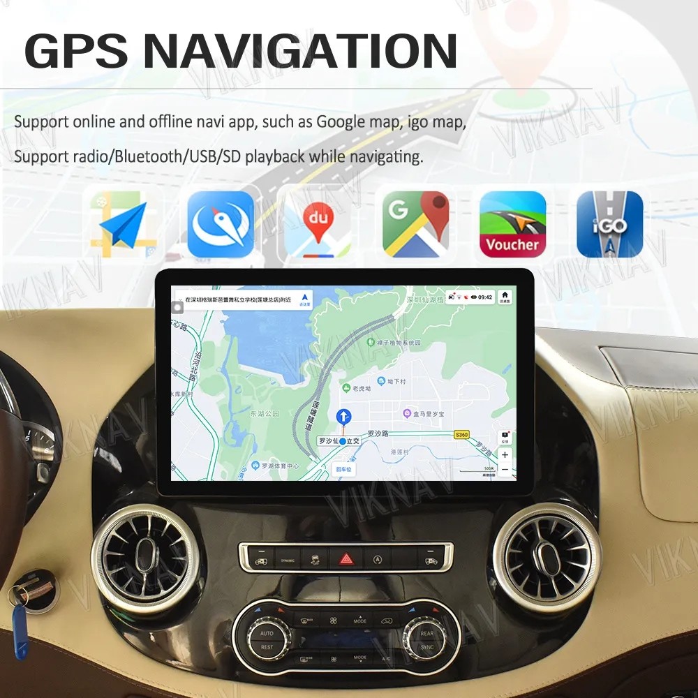 13.9 Inch Touch Screen Stereo For 2015-2022 Benz Vito Navigation GPS Multimedia Player Wireless Carplay 4G