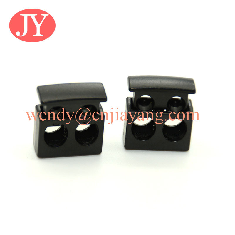 jiayang Supply different shaped metal rope cord lock rope end stopper rope toggle